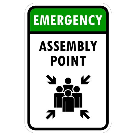 Sign Solutions Usa 18 in Height, 12 in Width, Aluminum, Vertical Rectangle DCS08HWT1218CUS00203